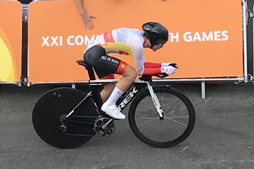 Anna Christian sets off on the Time Trial