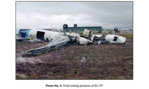 Crash at Cork Airport in 2011 - Photo credit to Air Accident Investigation Unit