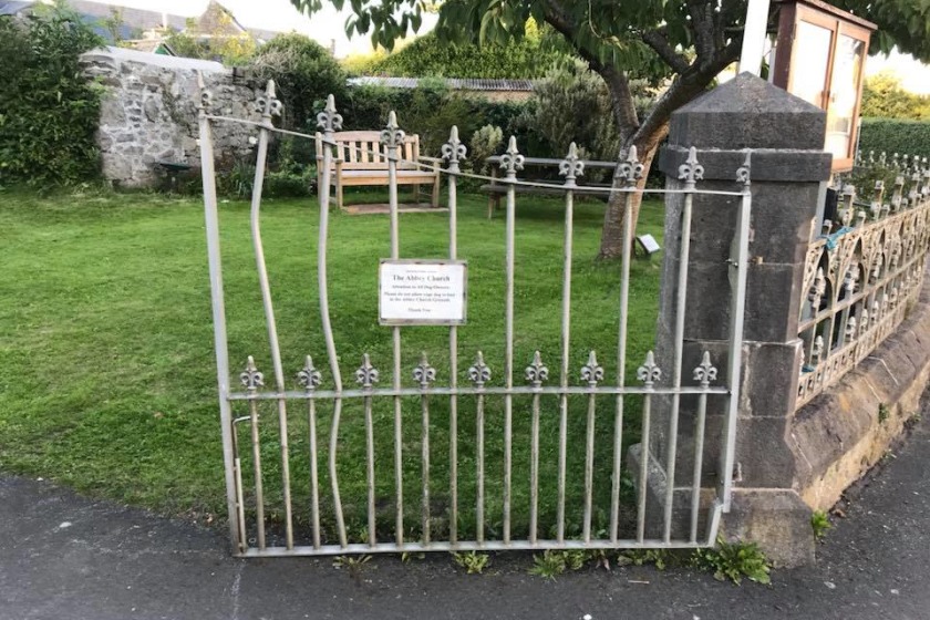 The gates damaged in Ballasalla - Police appeal for details
