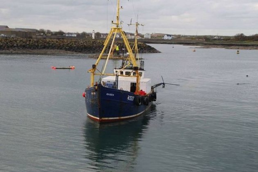 Trawler Karen narrowly avoided being dragged underwater [picture fro Ross Boats Ltd]