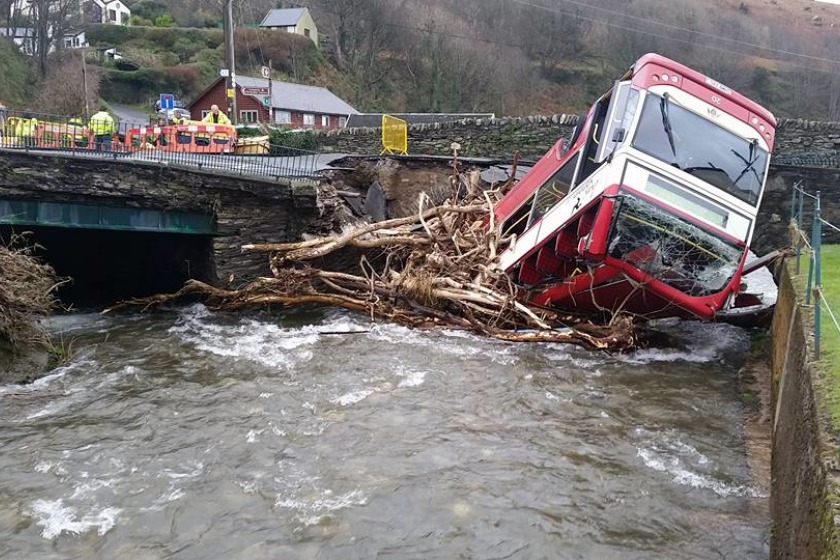 The bridge collapsed in flash flooding - picture by Matt Tyrer