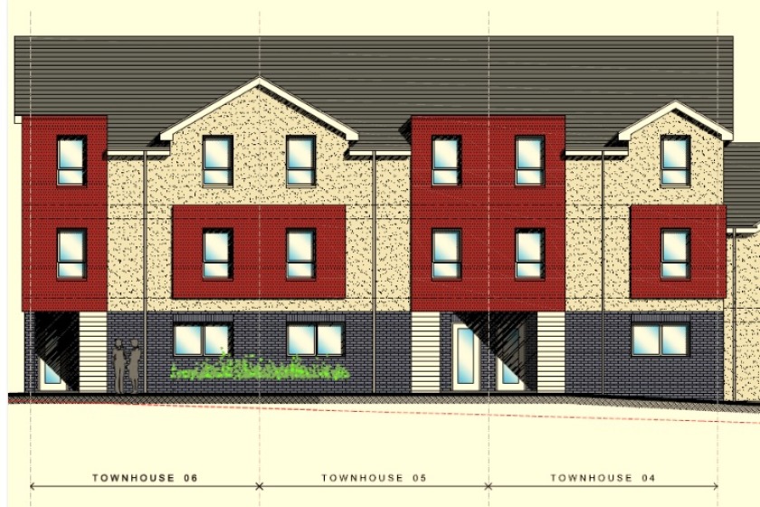 Planning permission is being sought to build these town houses