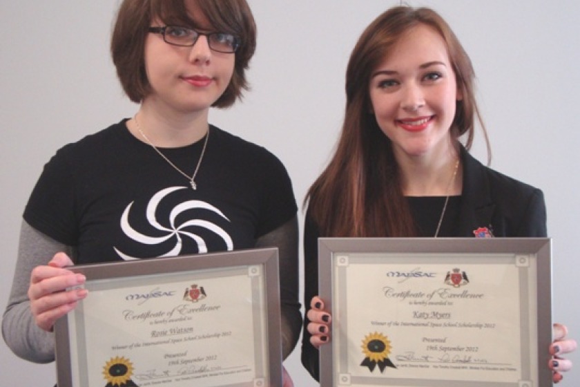 Rosie Watson (L) and Katy Myers took part in the scholarship programme
