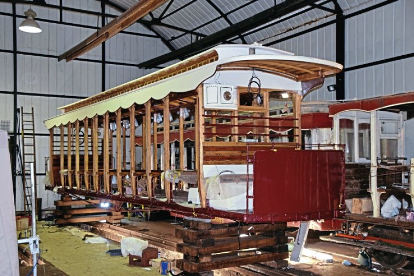 Tram 14 in the workshop (Pic: Andrew Scarffe)