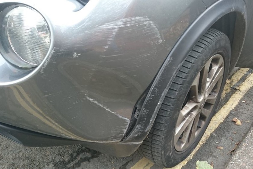 No details were left after a grey Nissan Juke was damaged in Peel