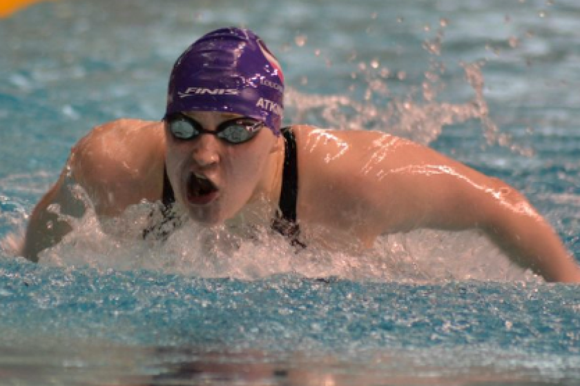 Charlotte Atkinson on her way to winning the 200m butterfly (picture from British Swimming)