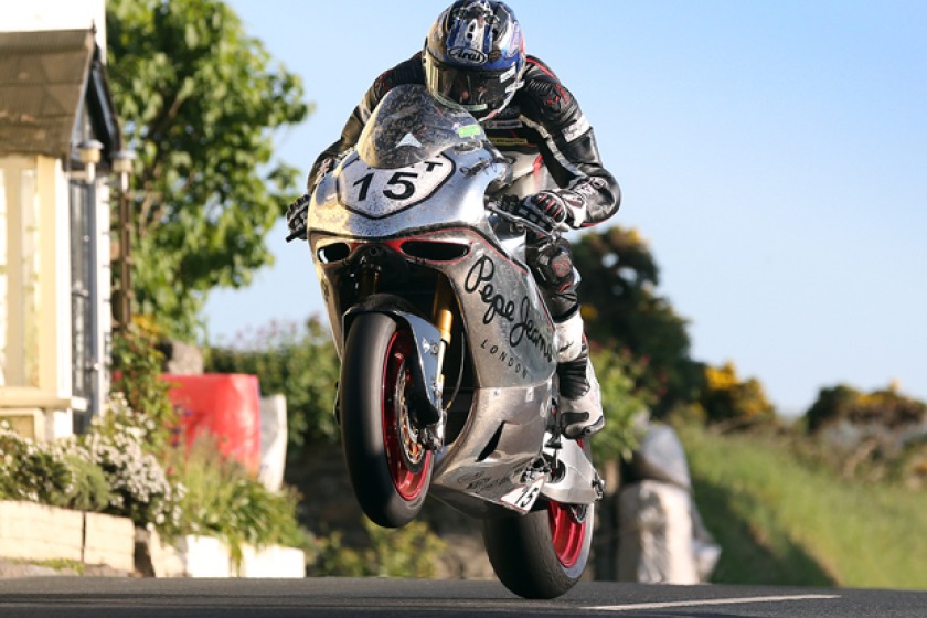 David Johnson finished 7th on the Norton in the 2016 TT Superbike race