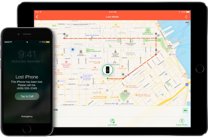 Apple users can use Find my iPhone if their phones are lost or stolen.