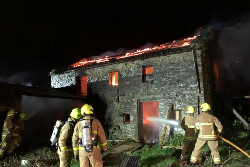 The Isle of Man Fire and Rescue Service is investigating the cause of the fire.