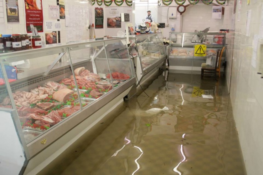 This butcher shop flooded on Friday - by Bill Dale