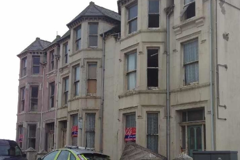 There was a fire in this derelict building in Port Erin
