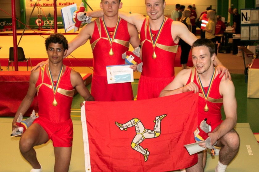 Joe Smith as part of the Isle of Man gymnastics team which took part in the 2009 Island Games