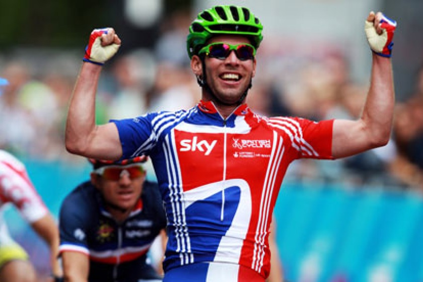 Mark Cavendish during yesterday's Olympics test event (picture by Getty Images)