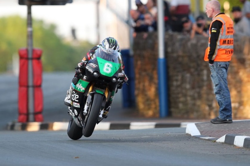 Michael Dunlop was fastest on the Lightweights on Saturday