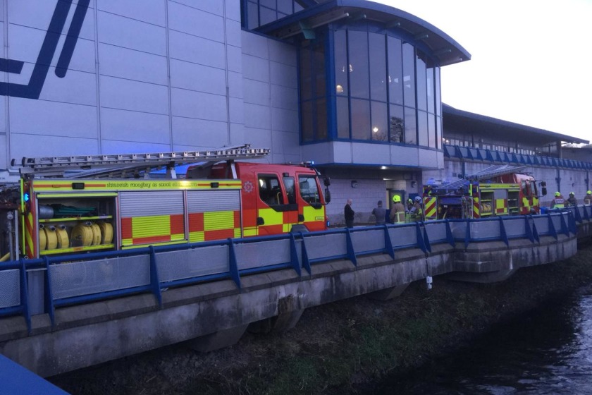 Fire crews were called to the NSC yesterday evening