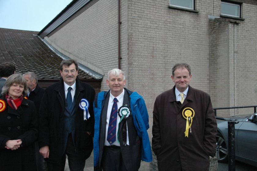 From left to right, Onchan candidates June Kelly, Adrian Earnshaw, David Quirk and Peter Karran