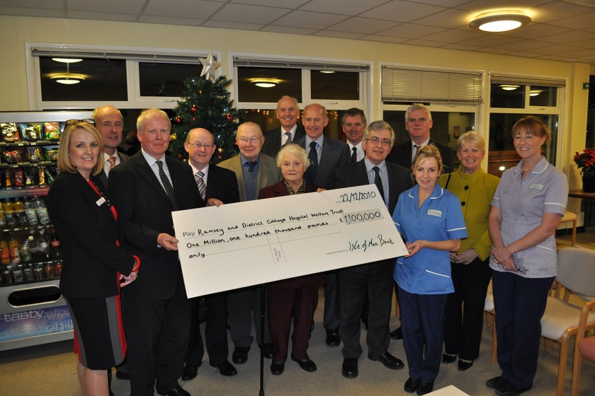 The cheque being presented at the facility in Ramsey