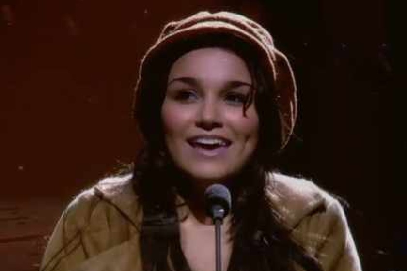 Sam Barks as Eponine in a stage version of Les Miserables