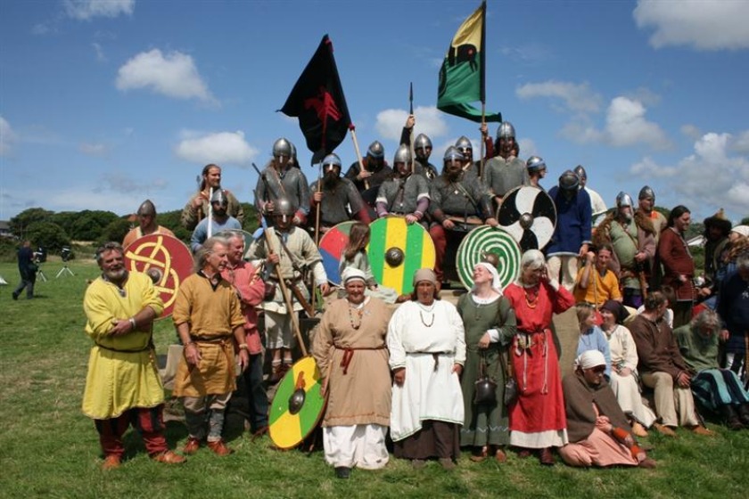Locals dressed as Vikings at Tynwald celebrations