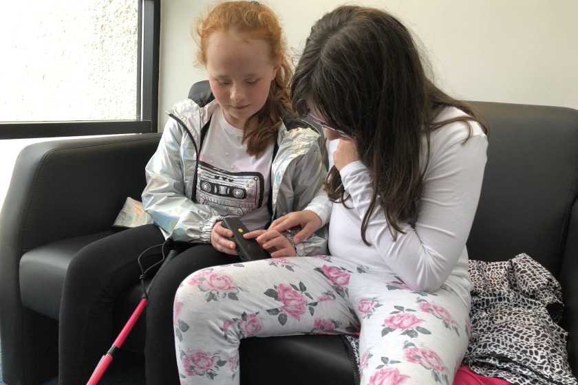 New technology can help visually impaired children like Evie and Amy to do everyday tasks.